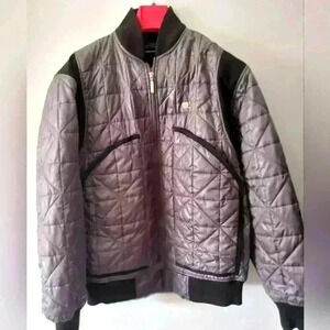 ROCAWEAR vintage grey-silver bomber jacket. Size  large